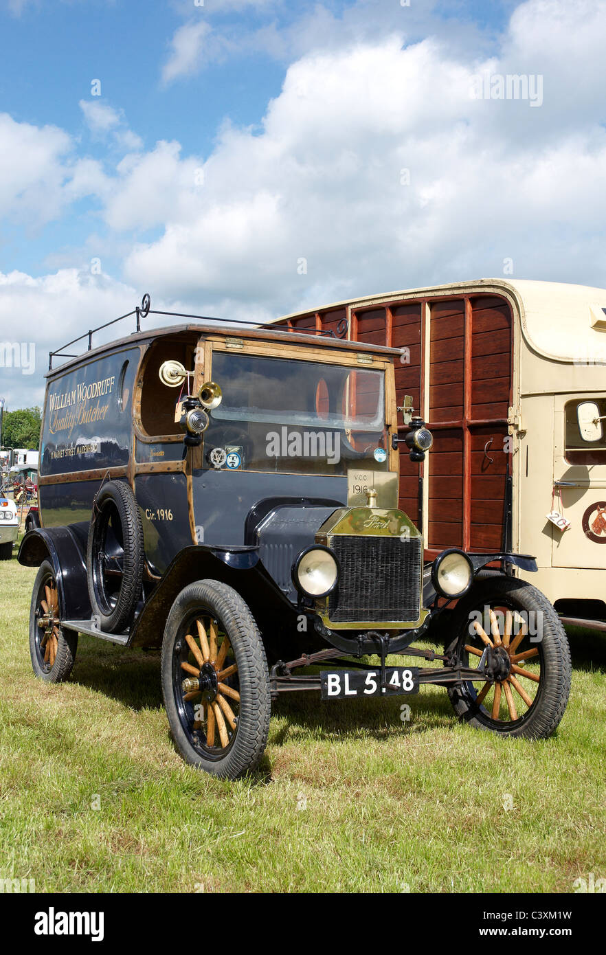 Model T Ford van of 1916 vintage on display at a steam and vintage rally. Stock Photo