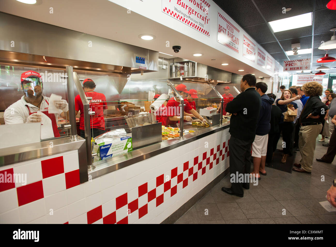 The Five Guys Burgers and Fries location in the Metrotech Center in the