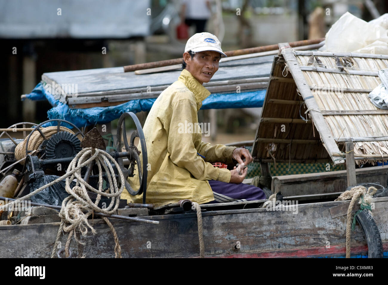 Man on boat in hi-res stock photography and images - Alamy