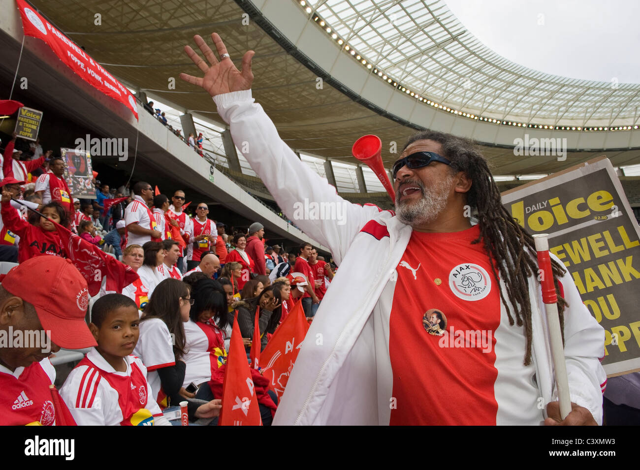 Supporters of Ajax Cape Town Football Club in Cape Town Stadium, Cape Town,  Western Cape, South Africa Stock Photo - Alamy