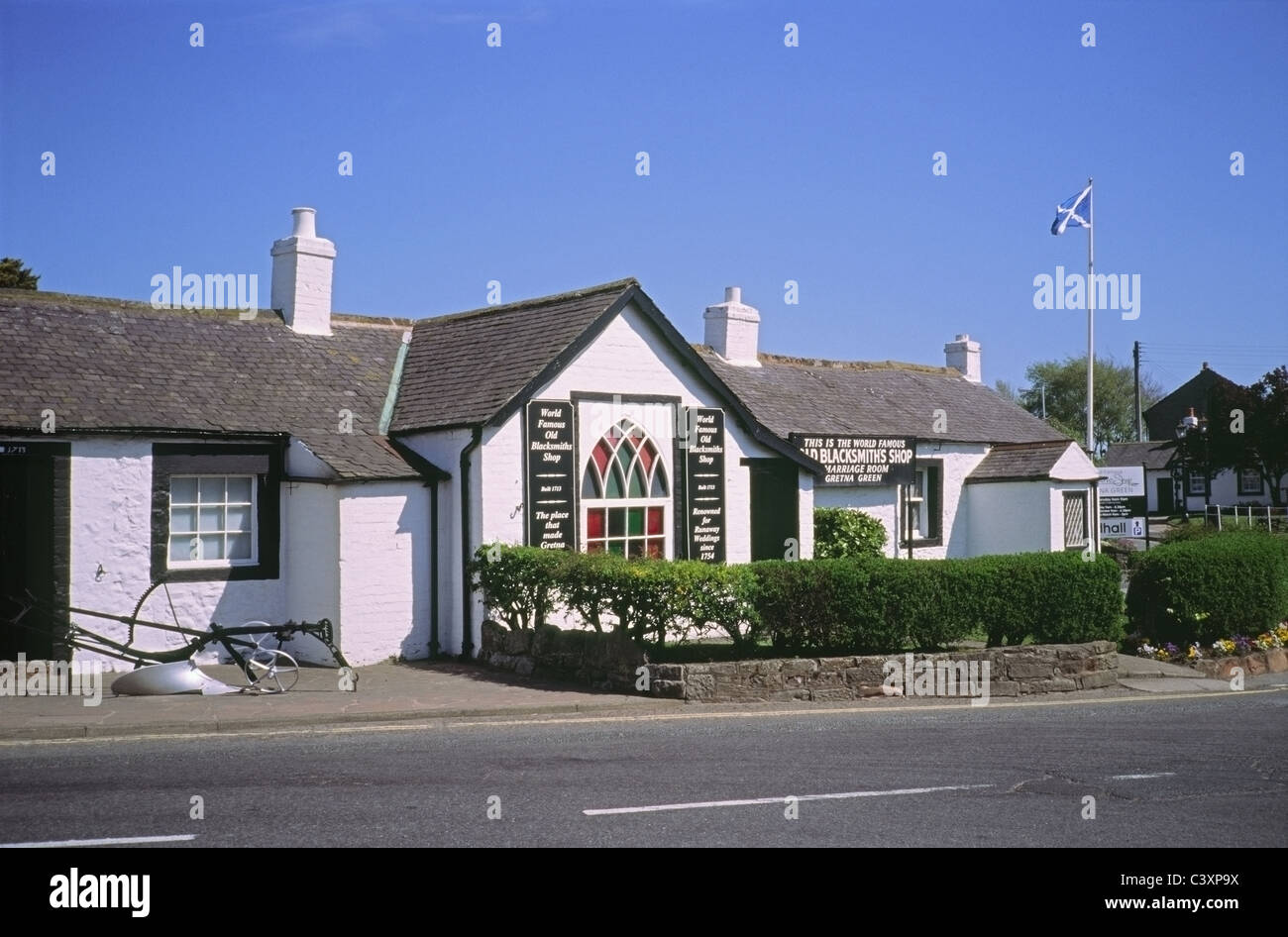 The Old Blacksmiths Shop at Gretna Green, Dumfries and Galloway, Scotland, UK Stock Photo