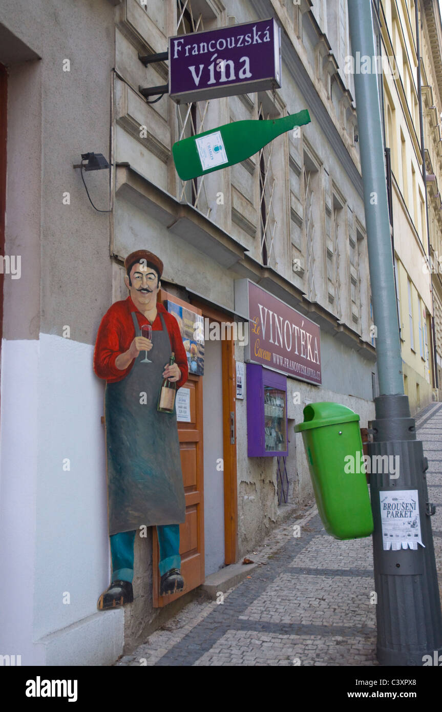 Vinoteka wine bar Zizkov district Prague Czech Republic Europe Stock