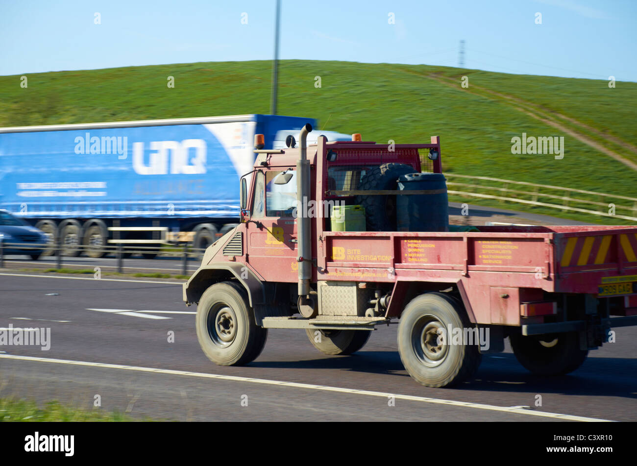 Truck on the m62 stock photo alamy