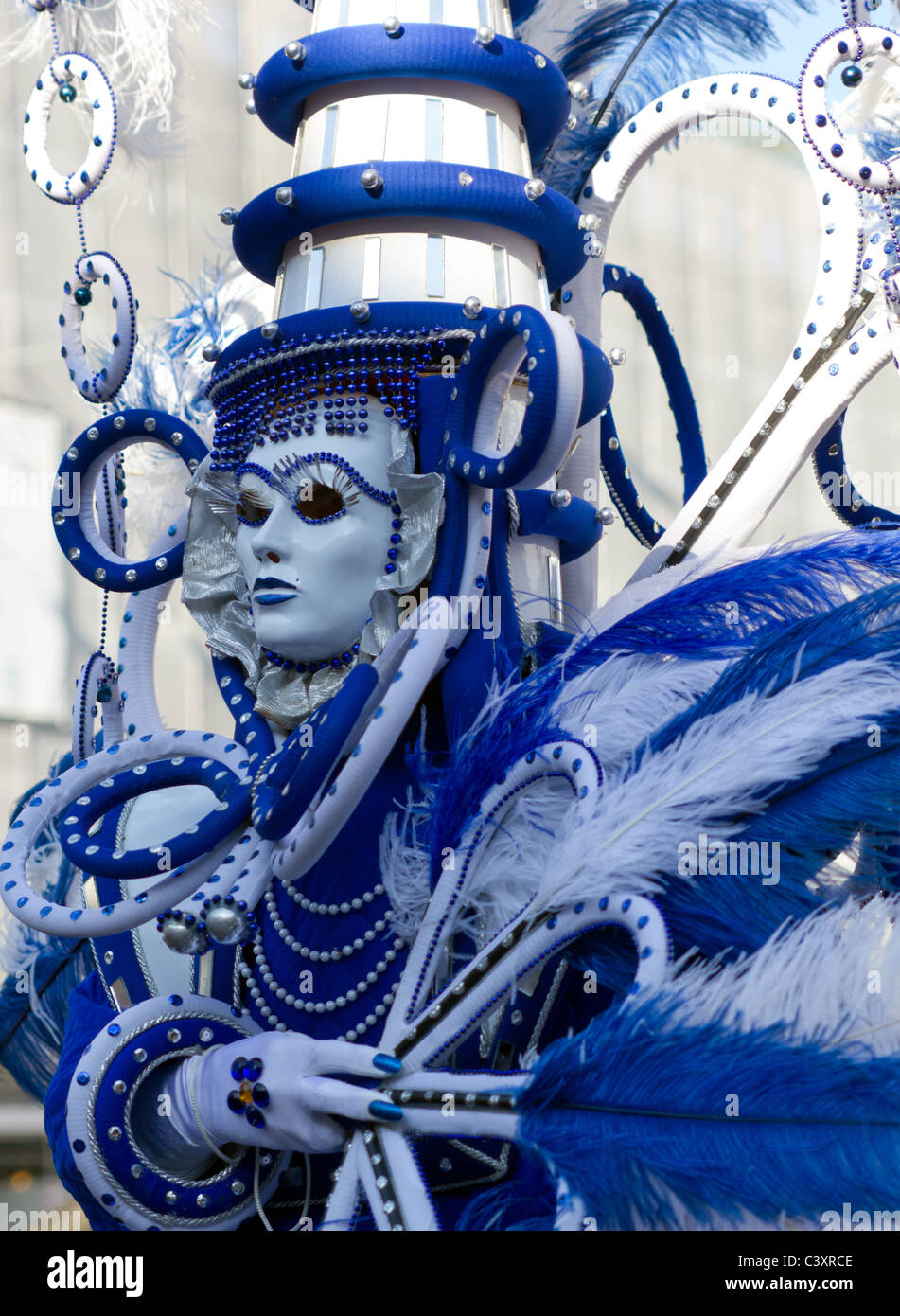 Elaborate costume at carnival Stock Photo