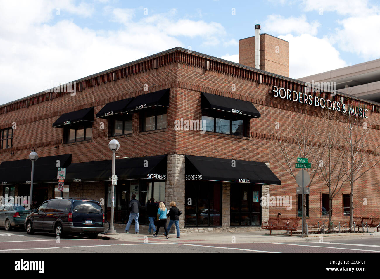 General view of the Borders flagship store in Ann Arbor, Michigan, USA. Stock Photo