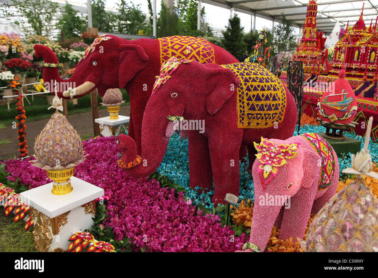 Thai floral display Chelsea Flower Show 2011 Stock Photo