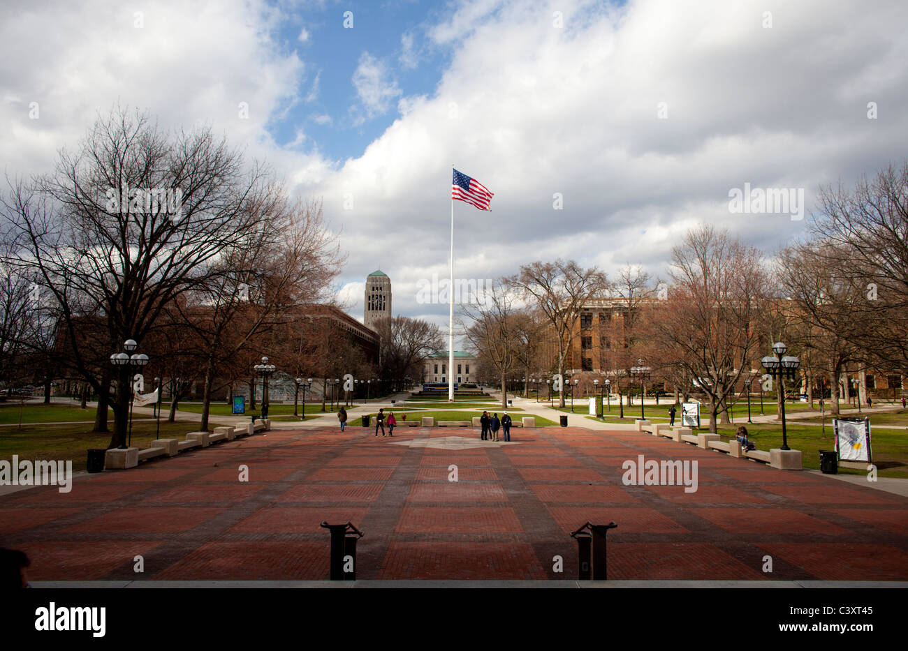 General view of the University of Michigan in Ann Arbor, Michigan, USA. Stock Photo