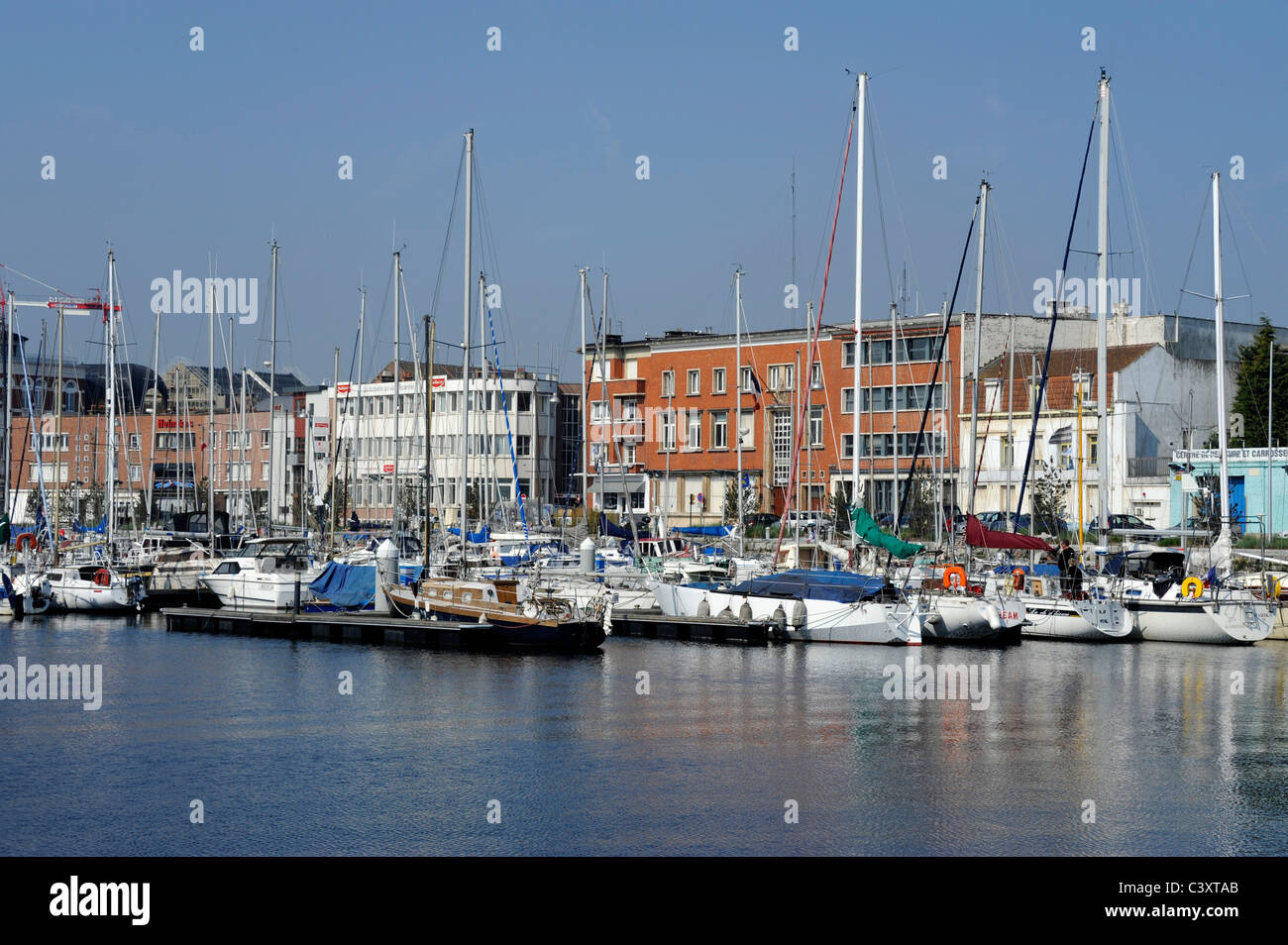 Dunkerque, Nord, Nord-Pas-de-Calais, France, harbor for pleasure boats Stock Photo