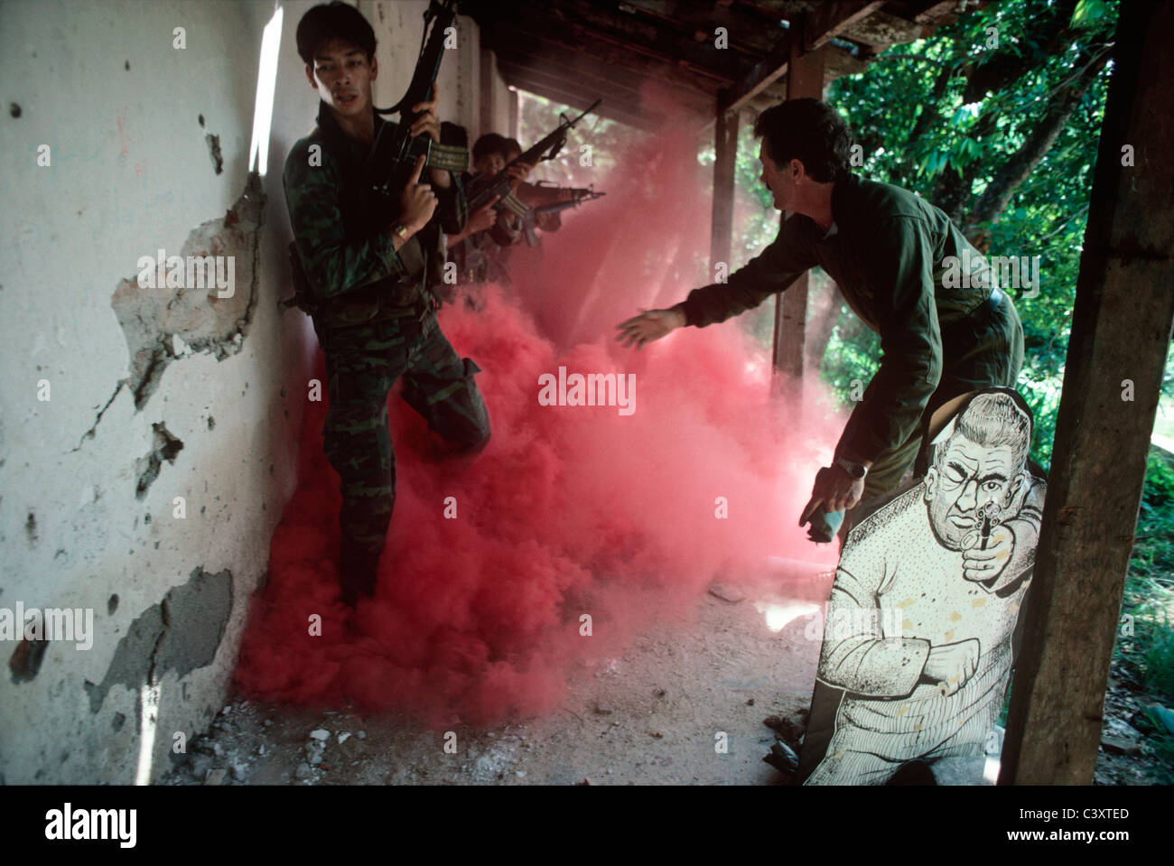 A counter-terrorist commando unit in Latin America trained by Israeli expert. Stock Photo