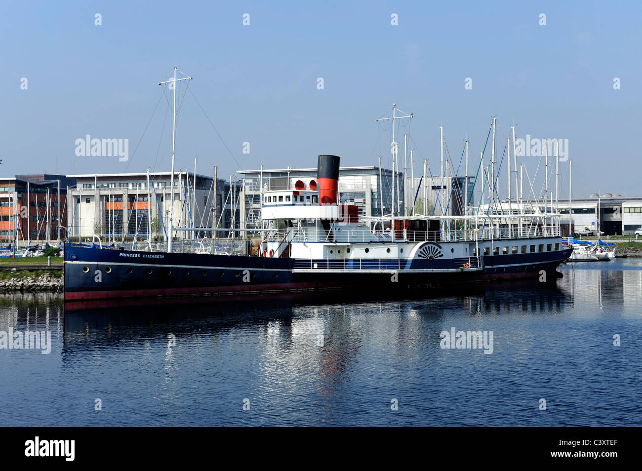 Dunkerque,Nord,Nord-Pas-de-Calais,France.Princess Elizabeth in harbor Stock Photo