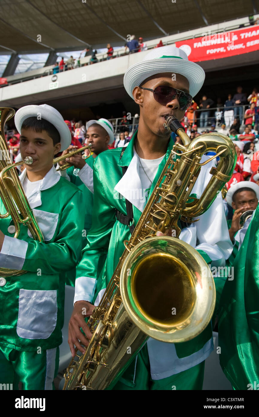 Brass band playing in Cape Town Stadium Cape Town South Africa Stock Photo  - Alamy