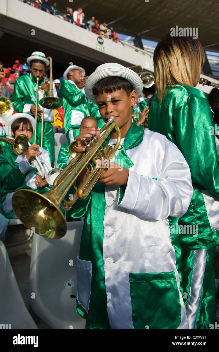 Brass band playing in Cape Town Stadium Cape Town South Africa Stock