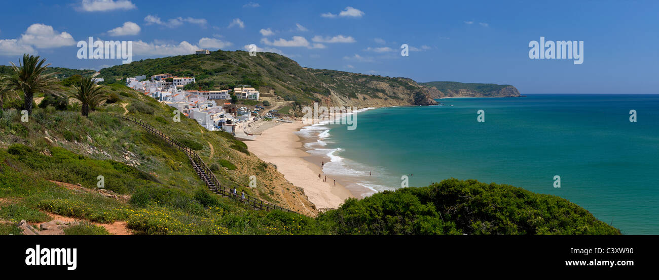 Portugal, the Algarve, Salema village and beach in spring Stock Photo Alamy