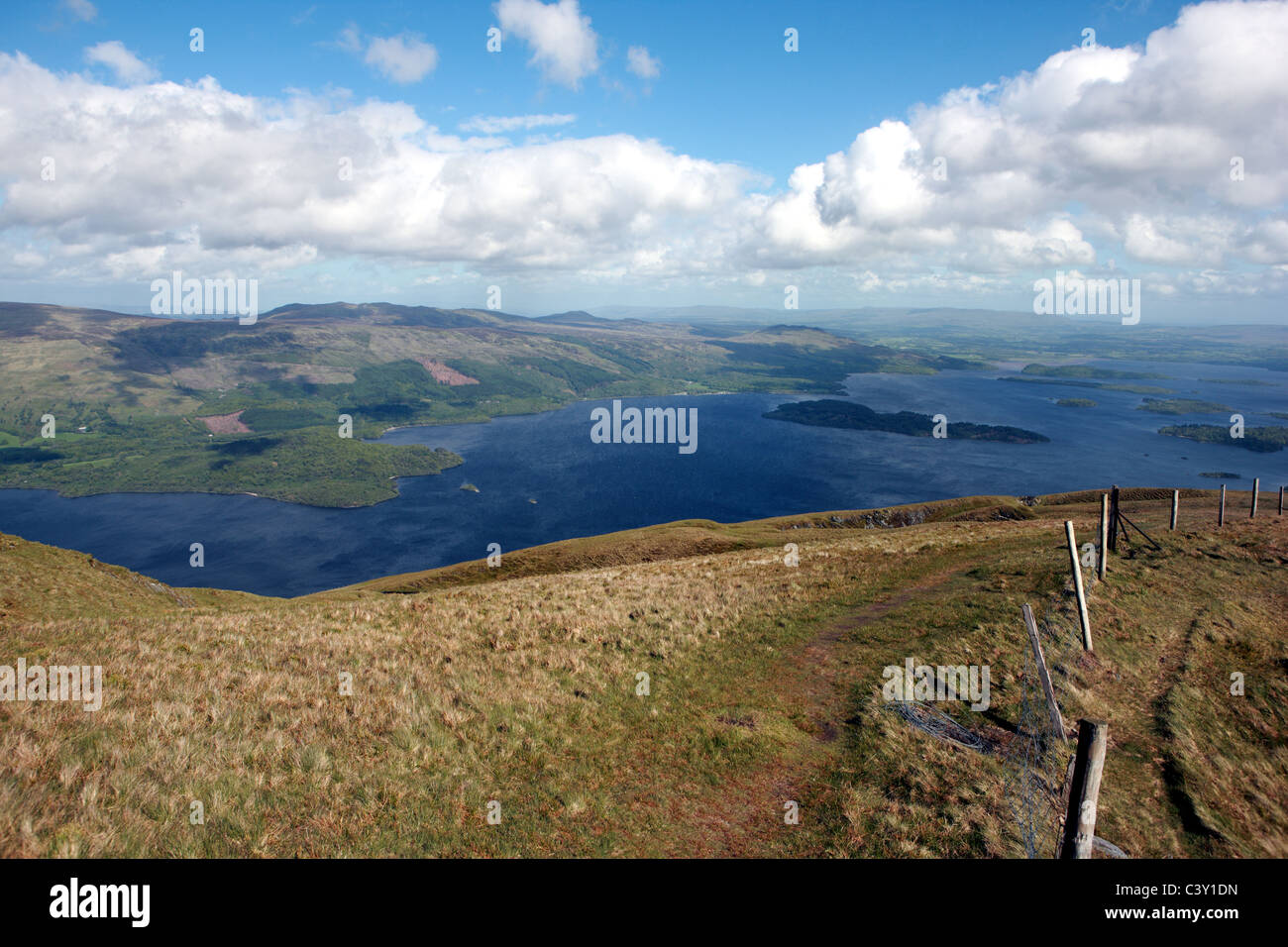 Loch Lomond from the slopes of Beinn Dubh Stock Photo