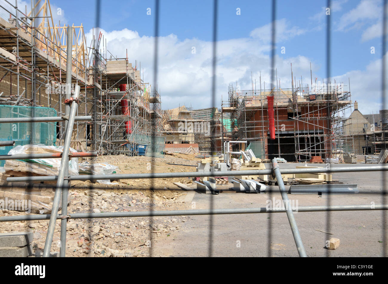 a building site of a new housing developement kingshill meadow