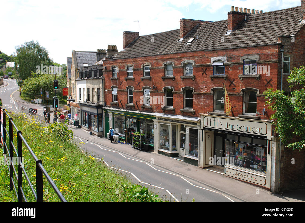 Fountain Street, Nailsworth, Gloucestershire, England, UK Stock Photo