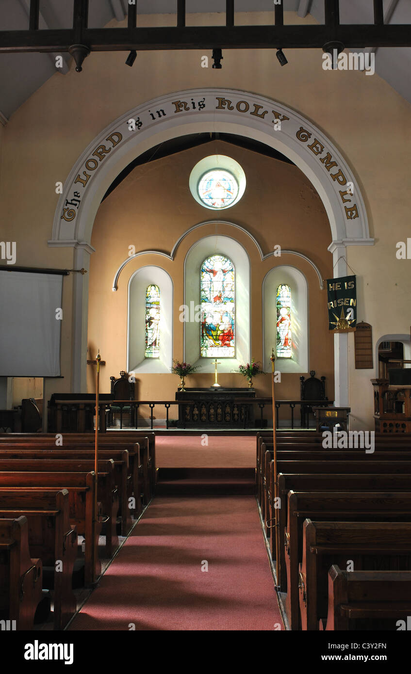 Interior of Holy Trinity Church, Brimscombe, Gloucestershire, England, UK Stock Photo