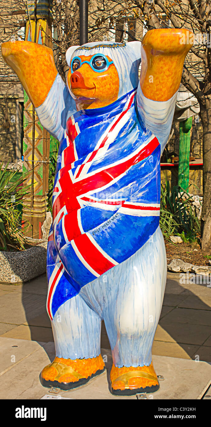 Buddy bear of UK Stock Photo