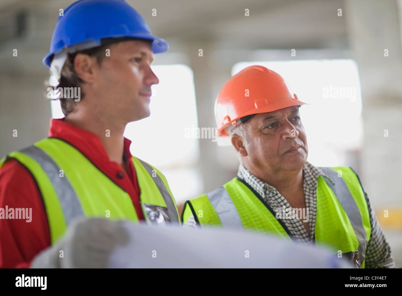 Architect and builder Stock Photo