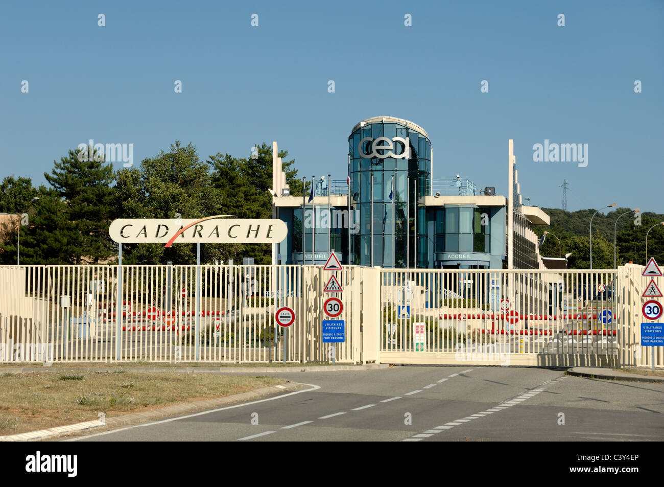Cadarache Nuclear Research Centre, Site of the Experimental Tokamak Fusion Reactor & Project ITER, Provence France Stock Photo