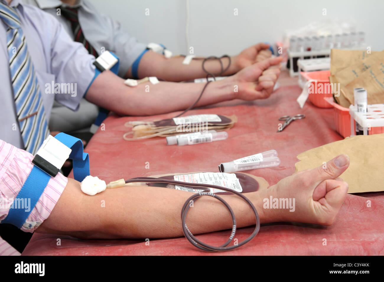 blood donors in medicine laboratory at donation Stock Photo Alamy