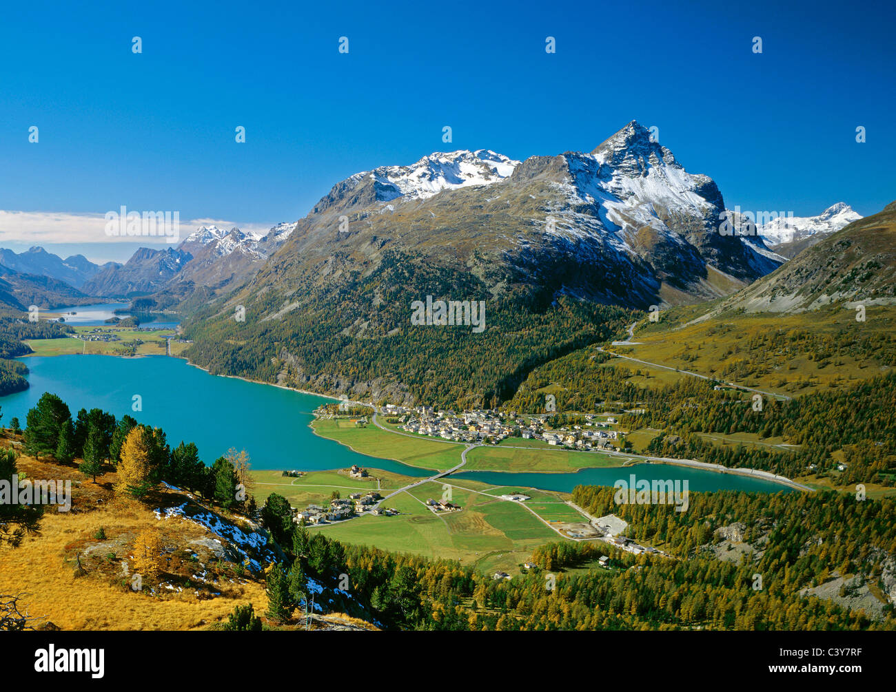 Switzerland, canton Graubunden, Oberengadin, Engadin, Silvaplana ...