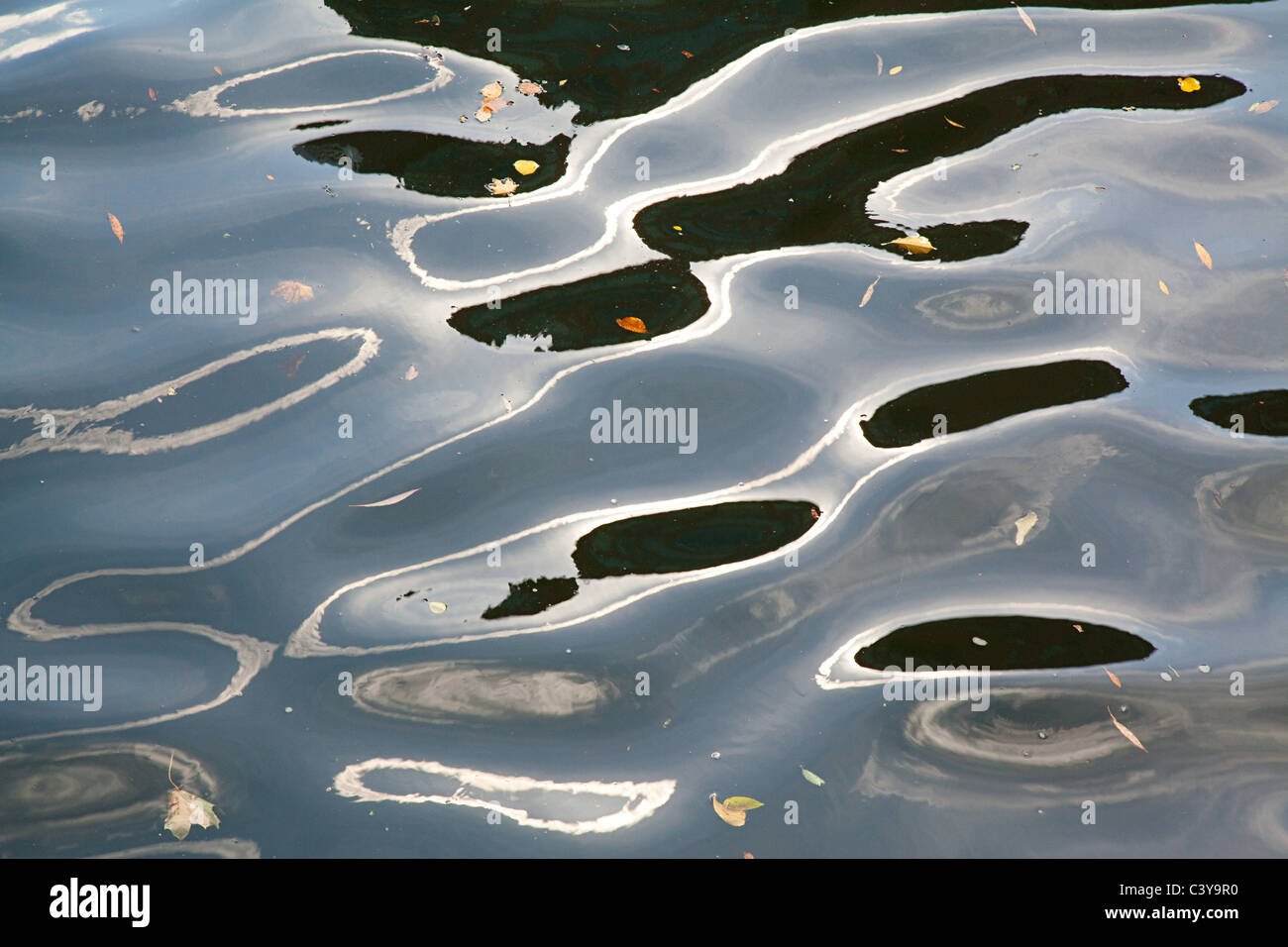 Ripples and reflections on water surface Stock Photo - Alamy
