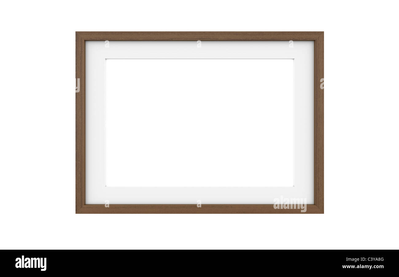 Picture Frame. Wooden picture frame isolated on white Stock Photo - Alamy
