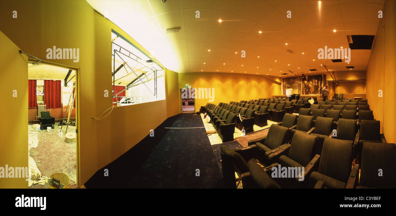 Panorama of Screen 2 at the Worthing Dome Cinema undergoing