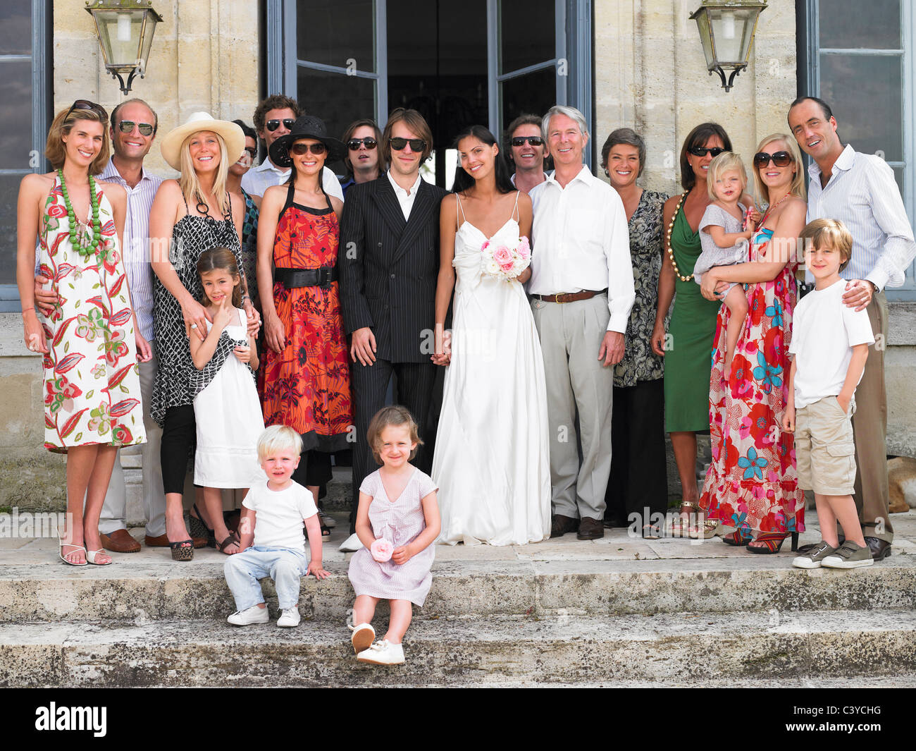 Wedding family picture Stock Photo