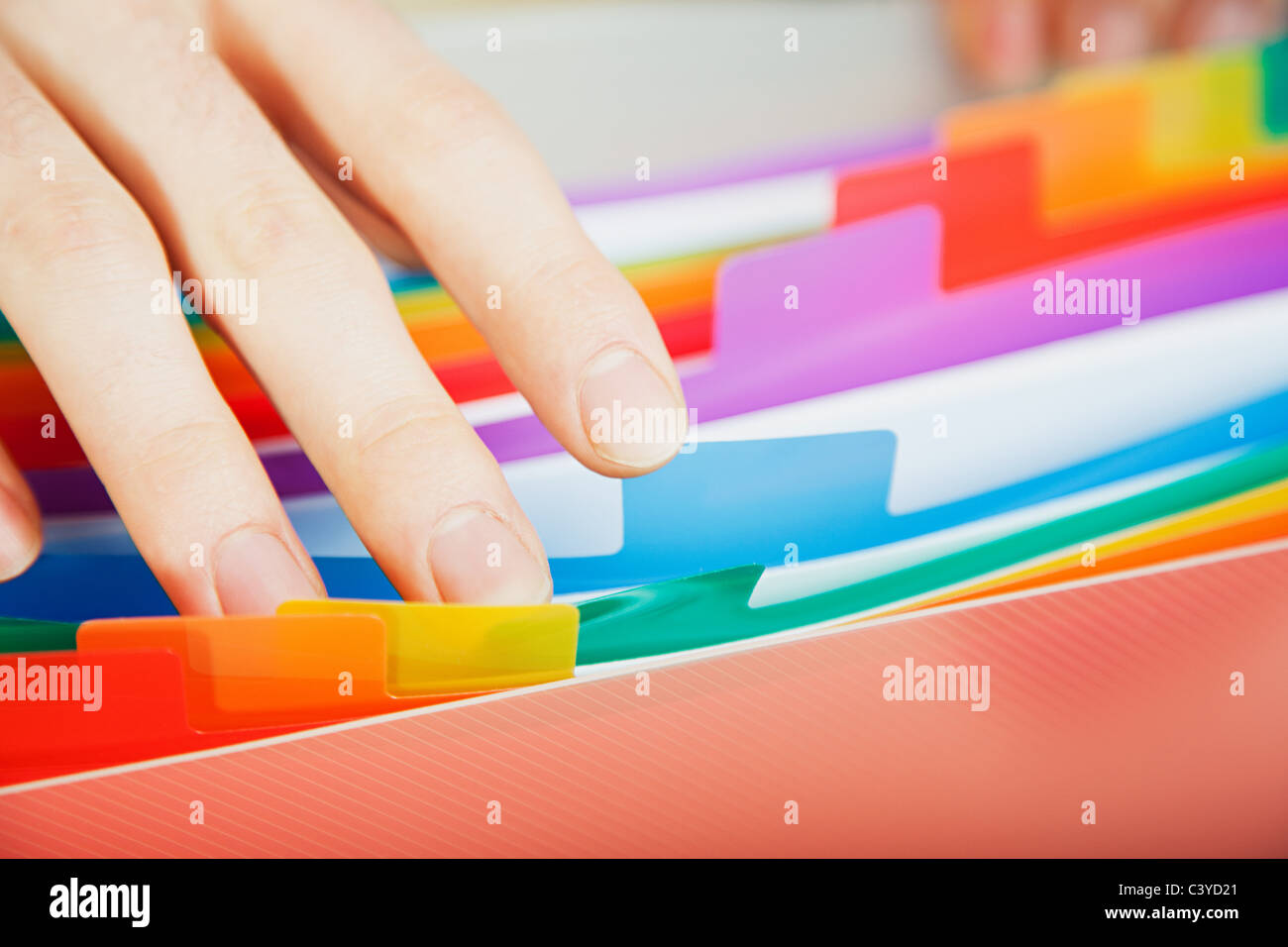 Office worker filing document Stock Photo Alamy