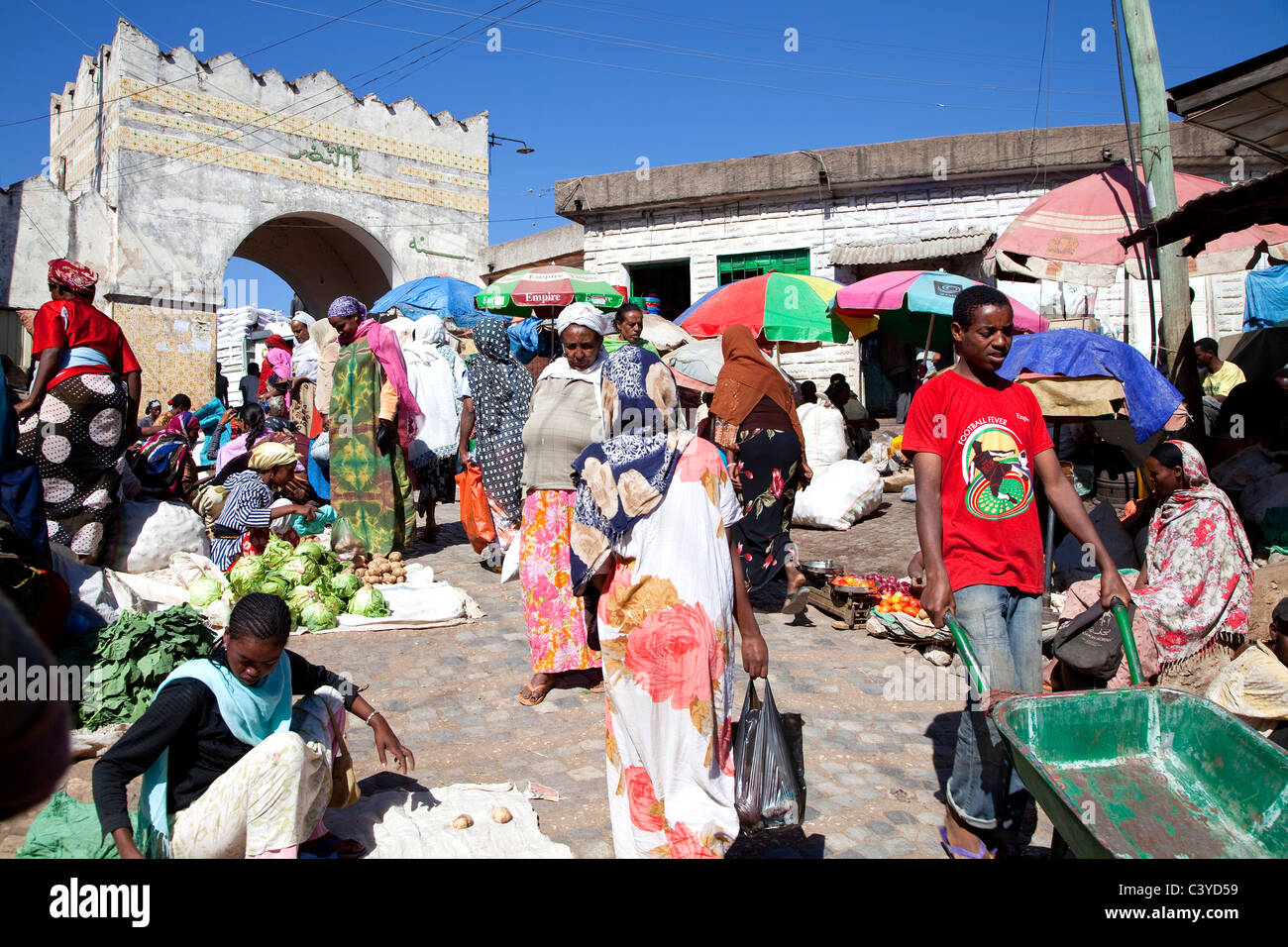 market in harar, ethiopia, africa Stock Photo