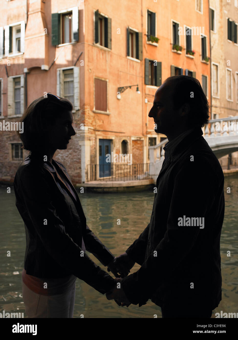 Couple enjoying the beauty of Venice Stock Photo