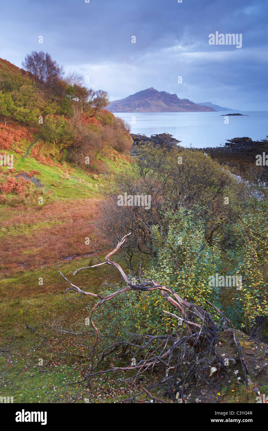 A view taken from the Braes villages on the Isle of Skye looking across