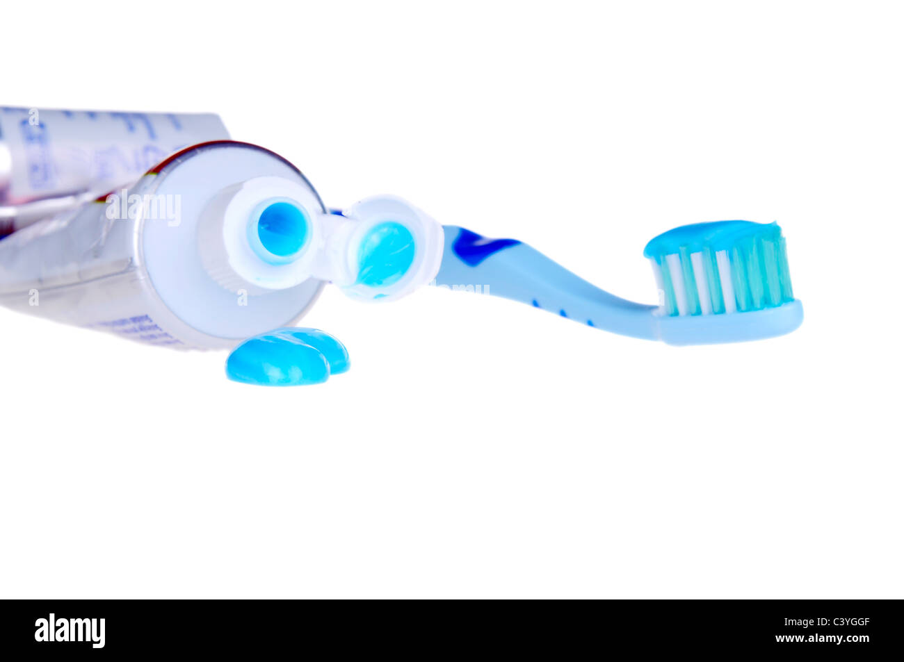 Blue gel toothpaste isolated on the white background Stock Photo Alamy