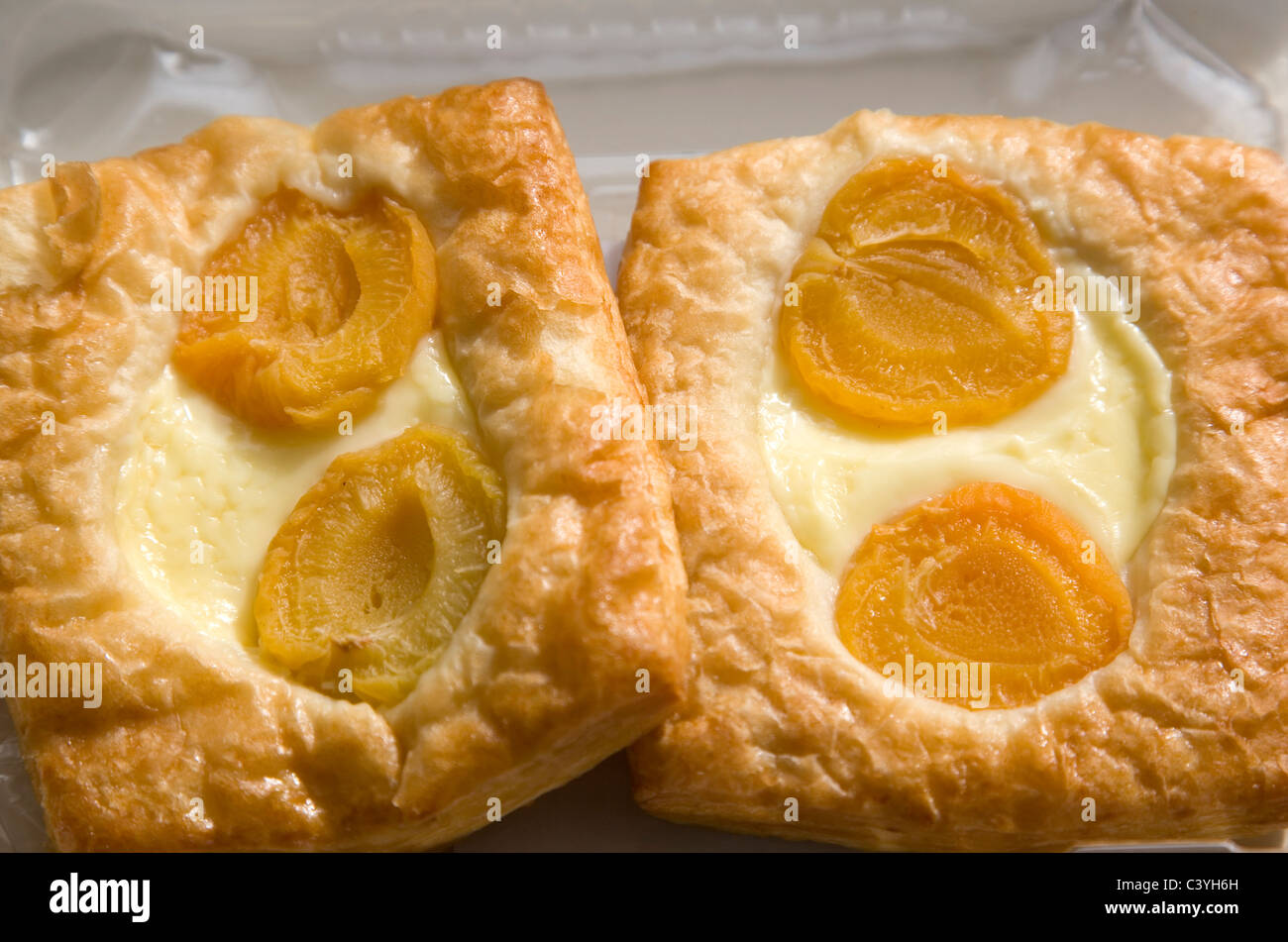 Two Apricot Danish Stock Photo Alamy