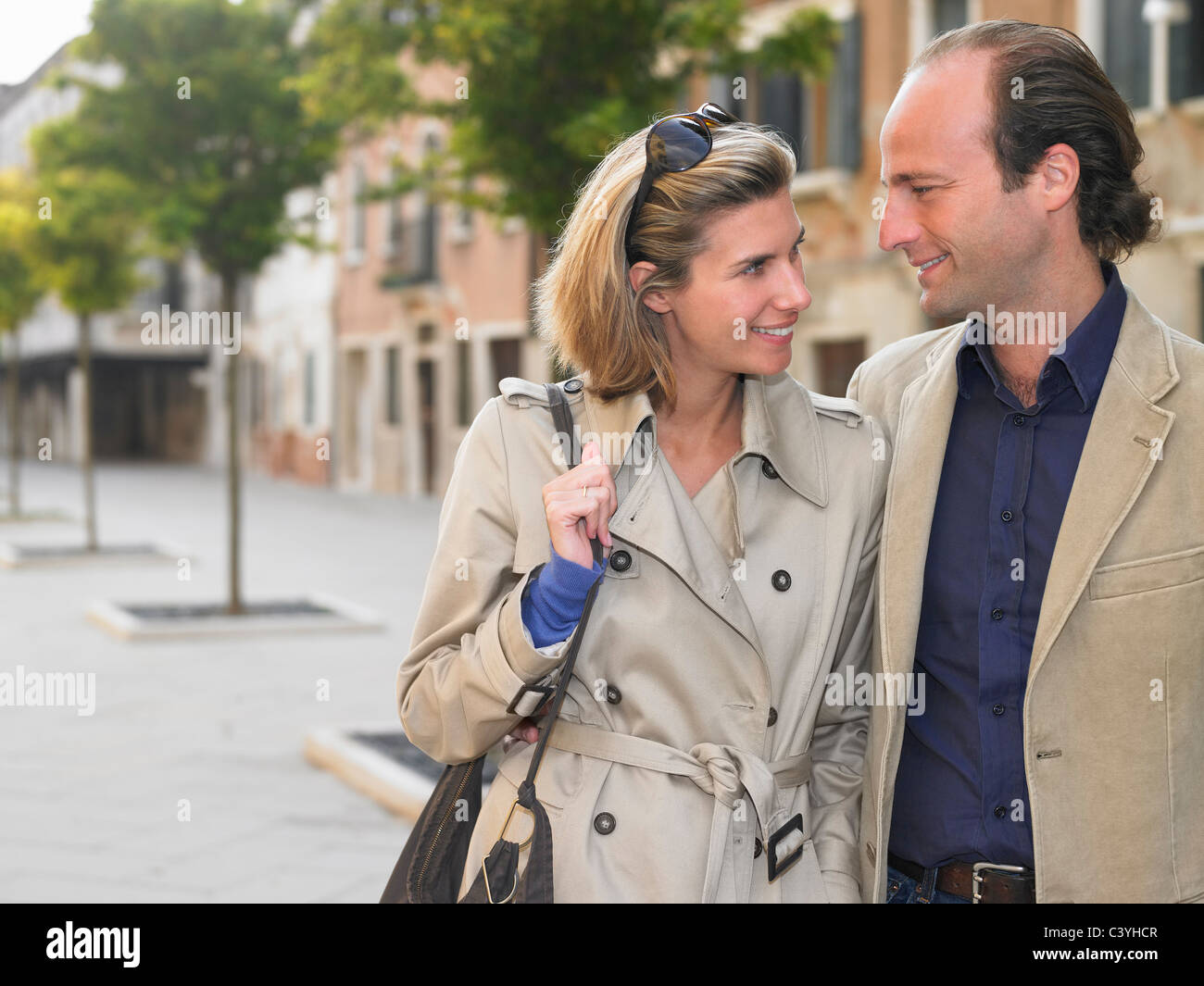 Couple enjoying the beauty of Venice Stock Photo