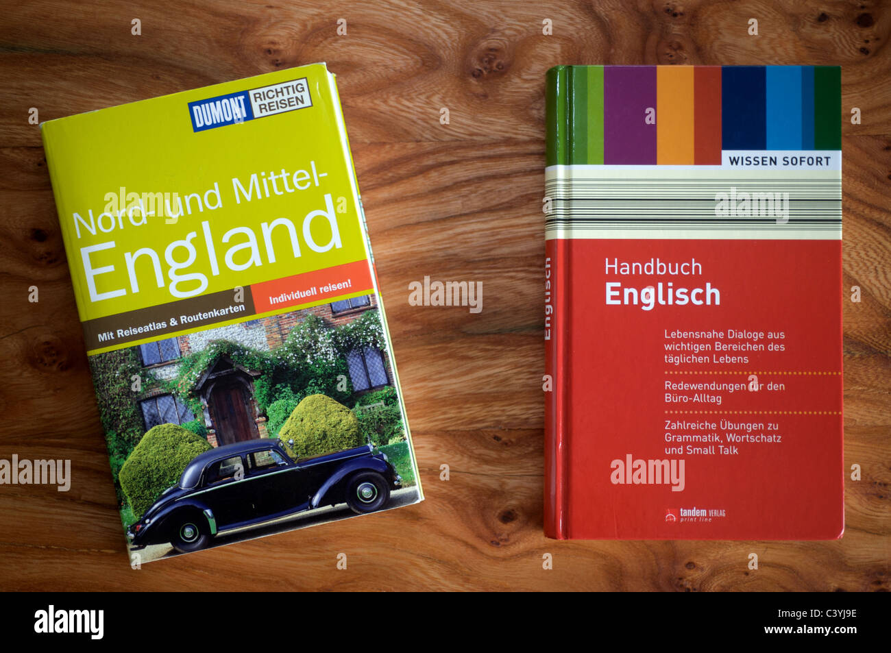 German guide book to England and English/German dictionary Stock Photo