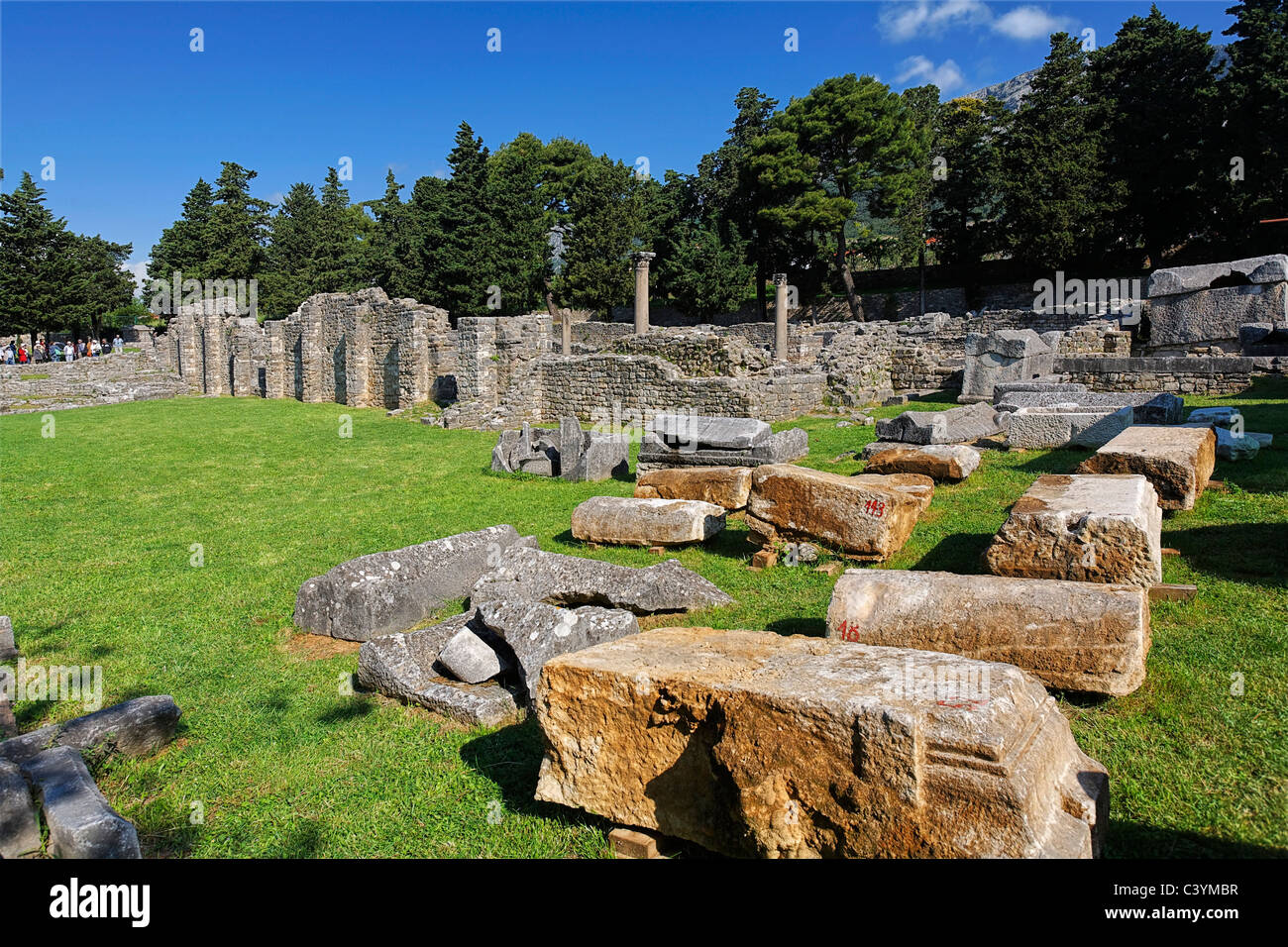 Croatia, Europe, Salona, ancient Illyrian, Delmati city, Emporion, ruins, Salona Stock Photo