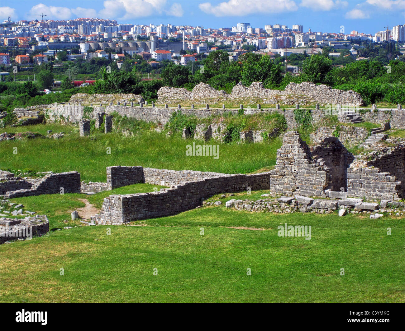 Croatia, Europe, Delmati city, Emporion, Salona, ancient Illyrian, ruins, Salona Stock Photo