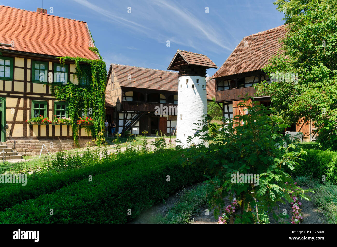 old, architecture, outside, outdoor, farmhouses, buildings, FRG, federal republic, German, Germany, outdoors, outside, European, Stock Photo