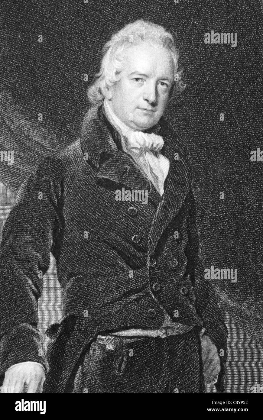 John Abernethy (1764-1831) on engraving from 1832. English surgeon, grandson of the Reverend John Abernethy. Stock Photo