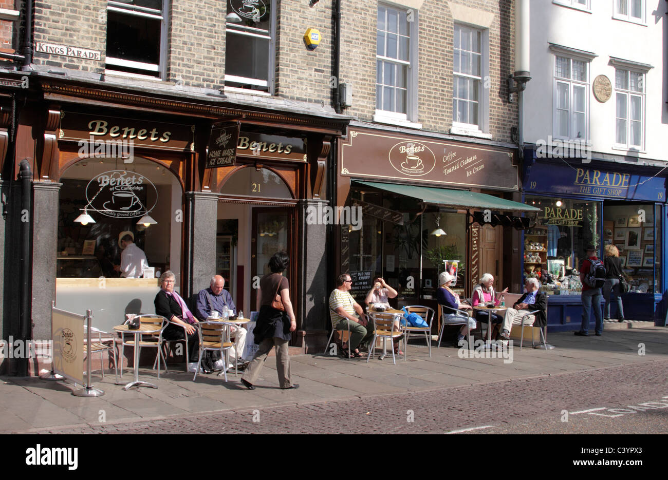 Benets Cafe Kings Parade Cambridge May 2011 Stock Photo