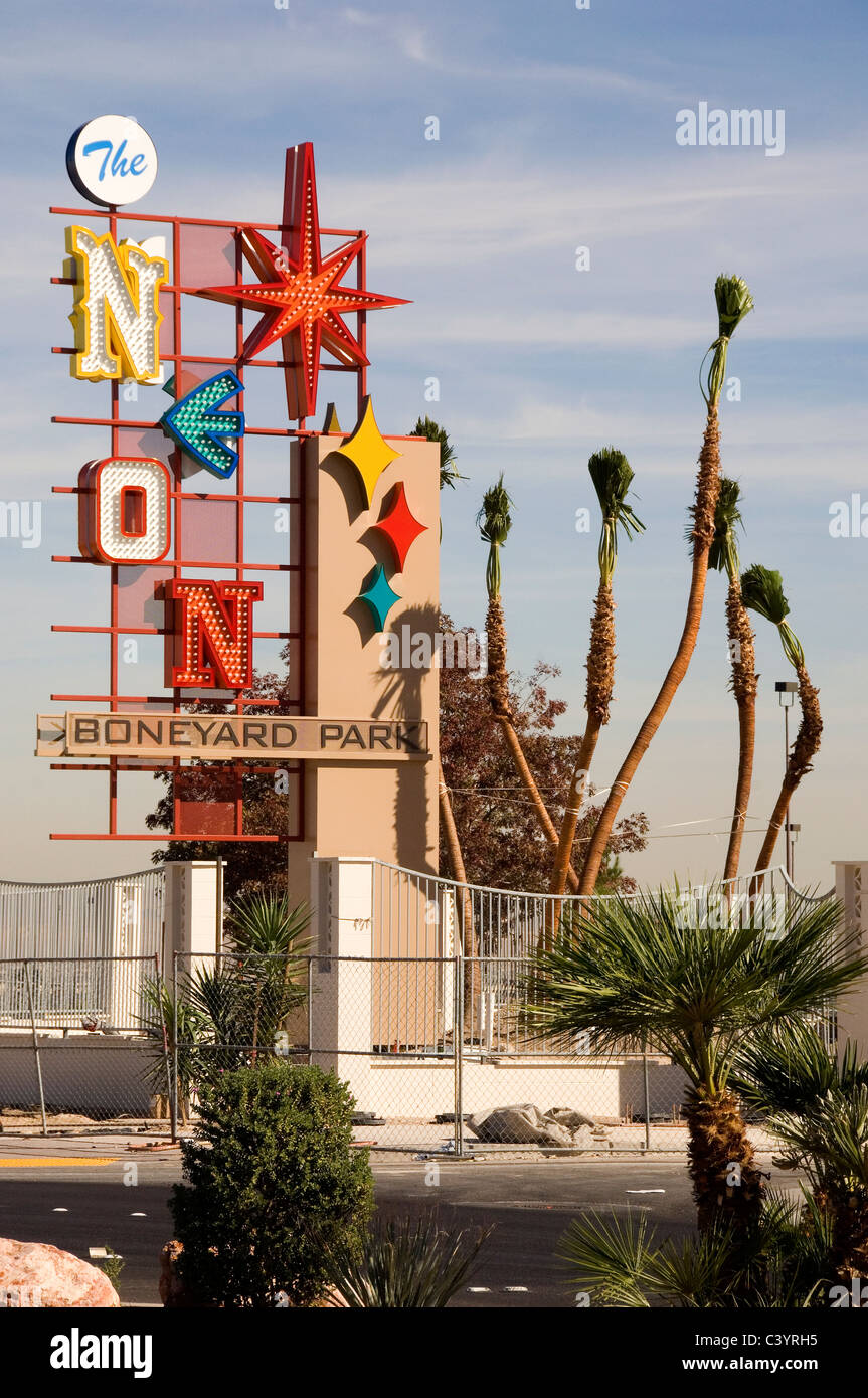 The Neon Boneyard Sign In Las Vegas Stock Photo