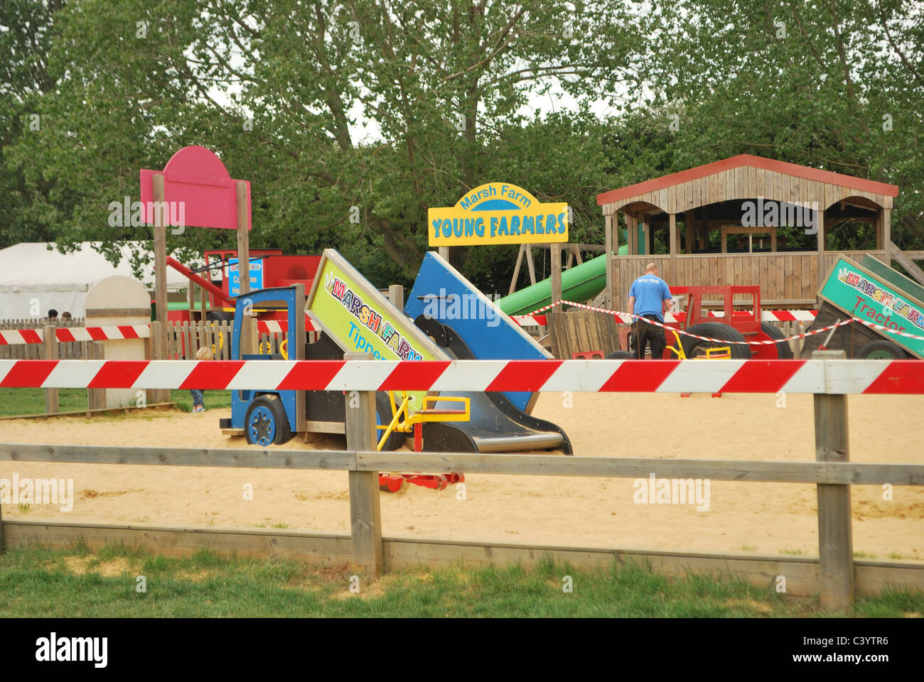 Childrens play area Marsh farm country park Stock Photo Alamy