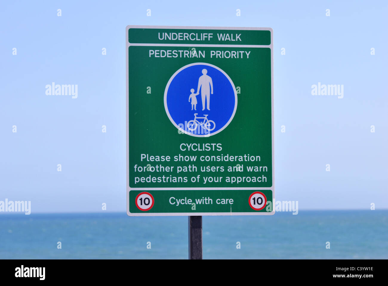 Pedestrian Priority Sign Stock Photo - Alamy