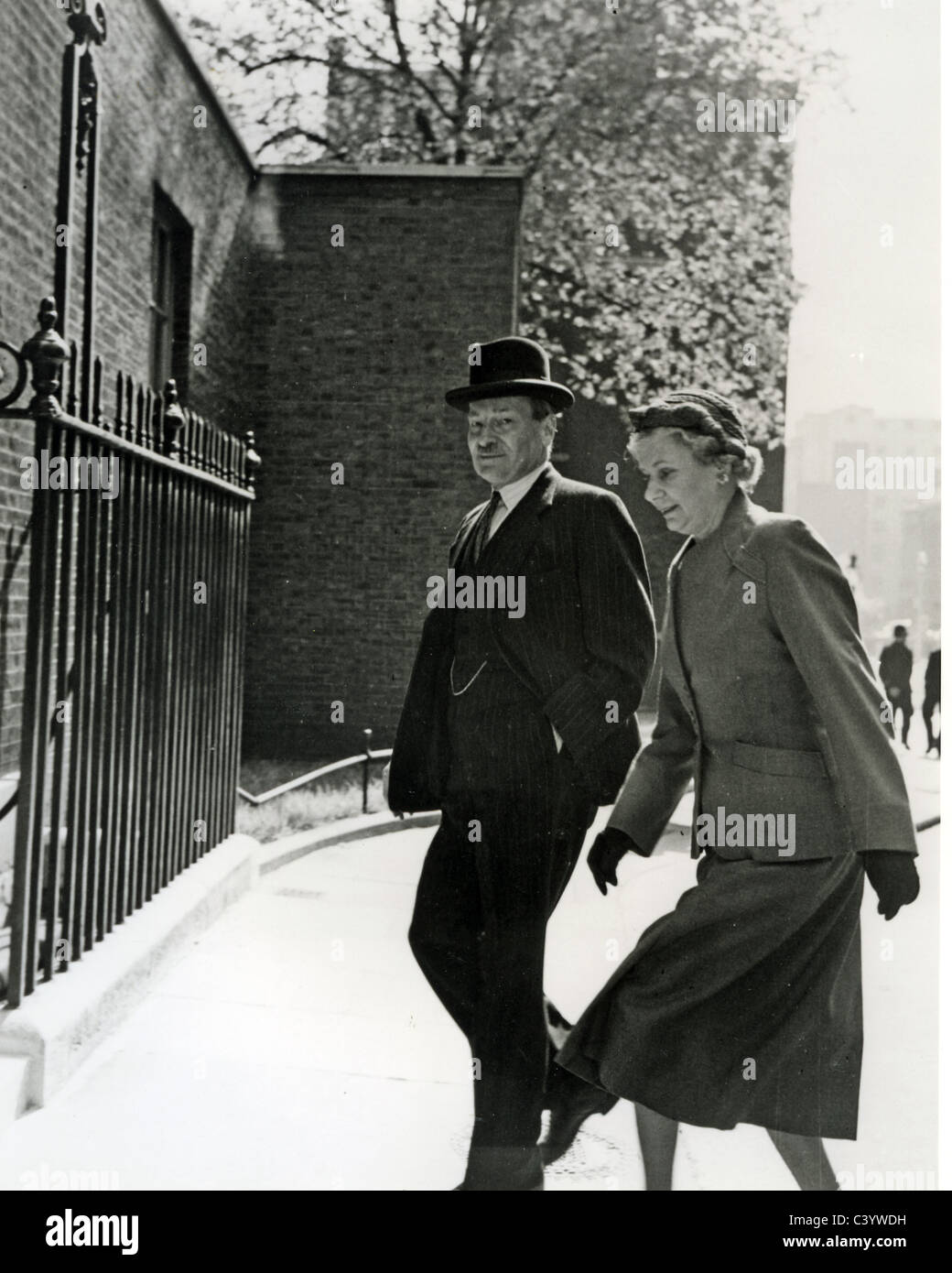 CLEMENT ATTLEE as British Prime Minister in Downing Street in 1946 ...