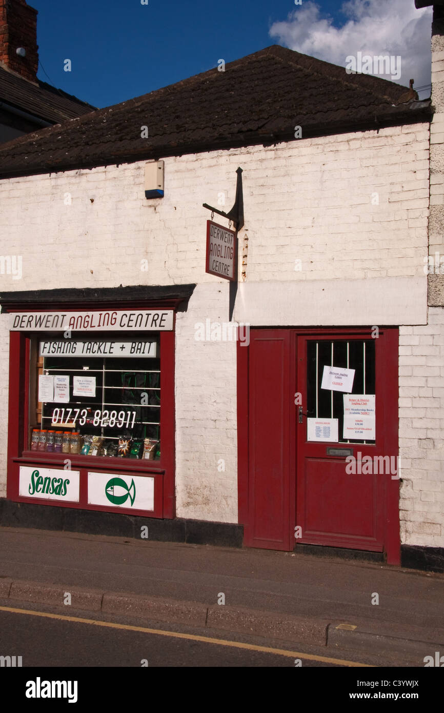 Angling supplies shop, Belper, Derbyshire Stock Photo