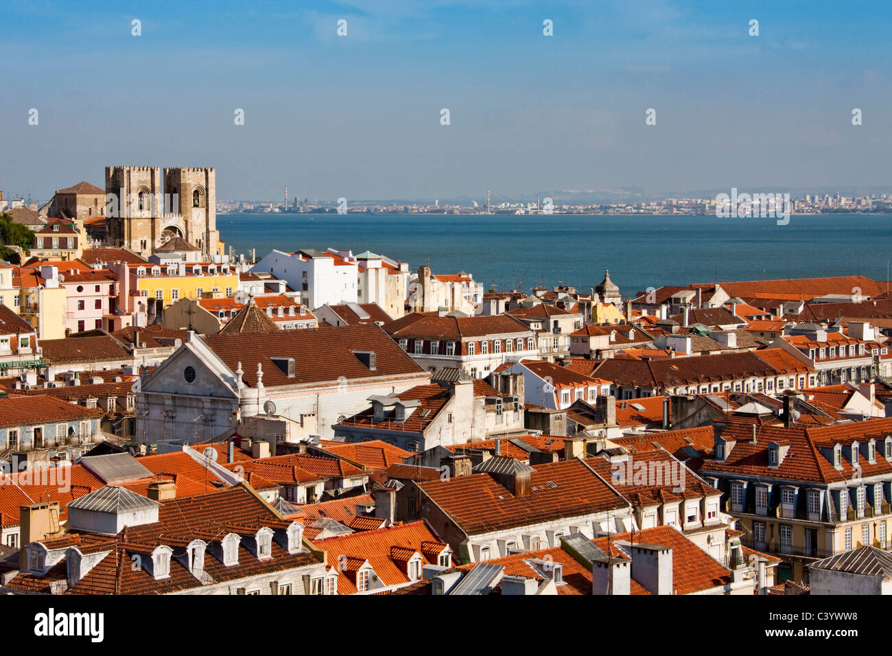 Portugal, Europe, Lisbon, Alfama, Se, cathedral, Old Town, sea Stock Photo