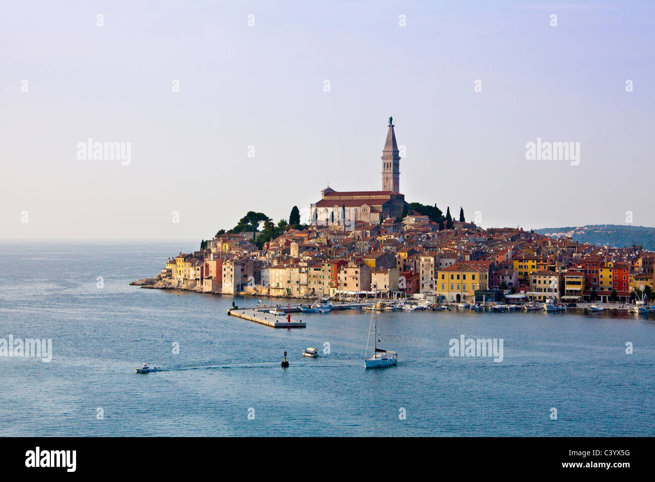 Croatia, Europe, Istria, Adriatic, sea, peninsula, houses, homes, Rovinj, Stock Photo